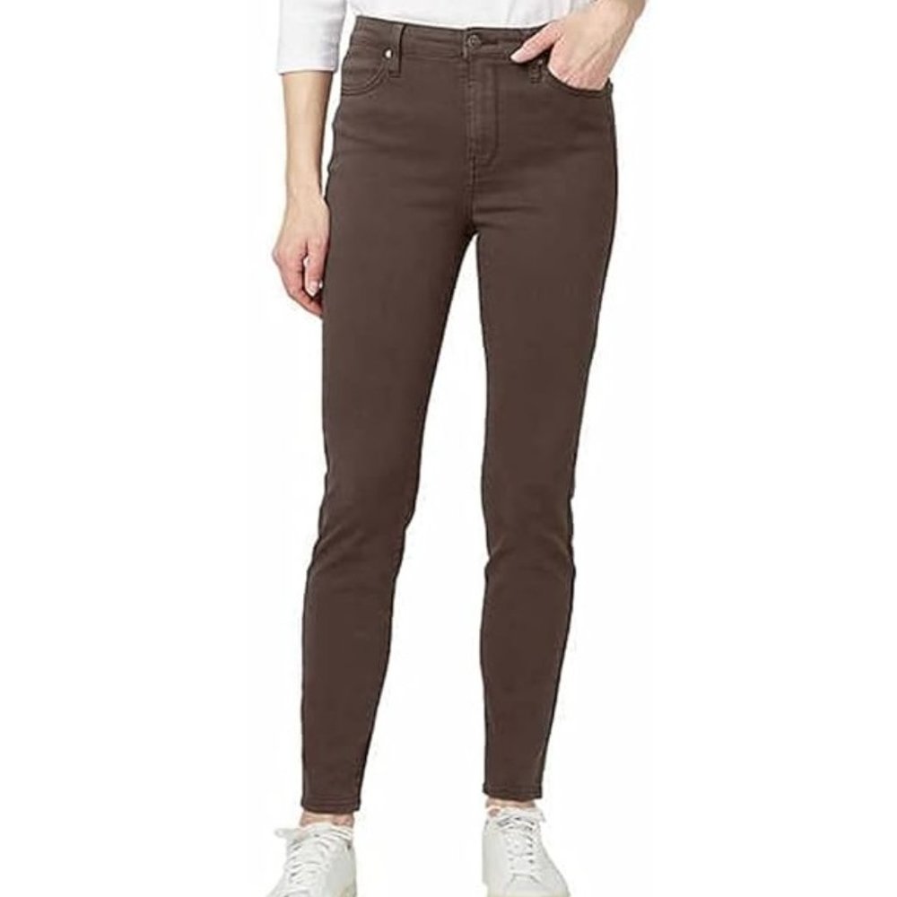 NWT Buffalo David Bitton Women's Hi Rise Skinny Jean Brown 14/34 $75 11HL121